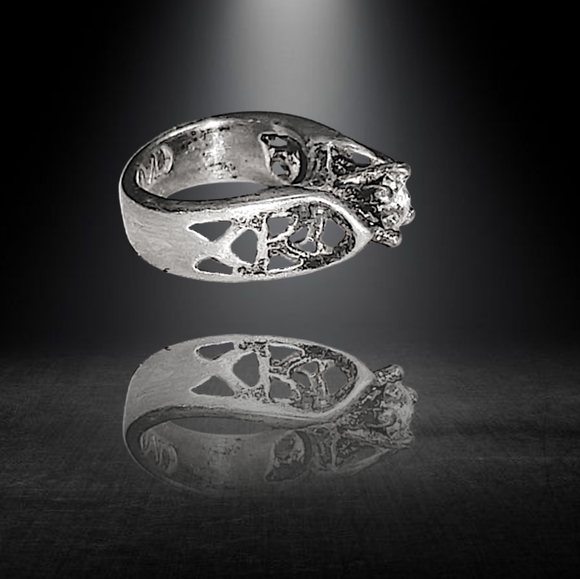 .Milor ~ Tiny Sterling Silver Ring Charm Pendant with CZ - Picture 3 of 6